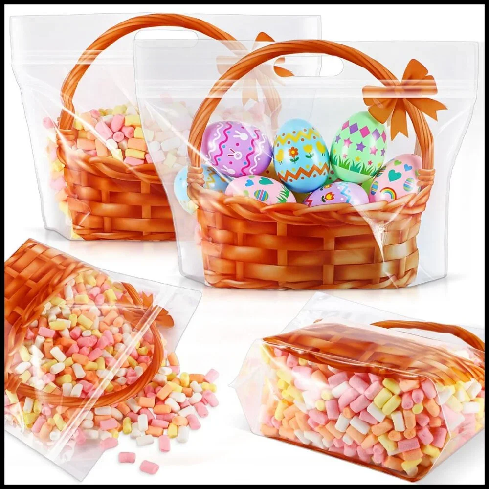 Clear Plastic Gift Bags with Zipper Closure Large Capacity Party Favors